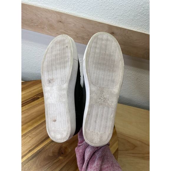 Steve Madden Shoes Womens 8.5M Caliber Black Upper White Sole Flat Camo Two Tone - Picture 11 of 11